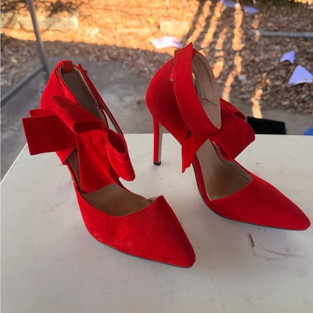 Elegant Red Women's Heels
